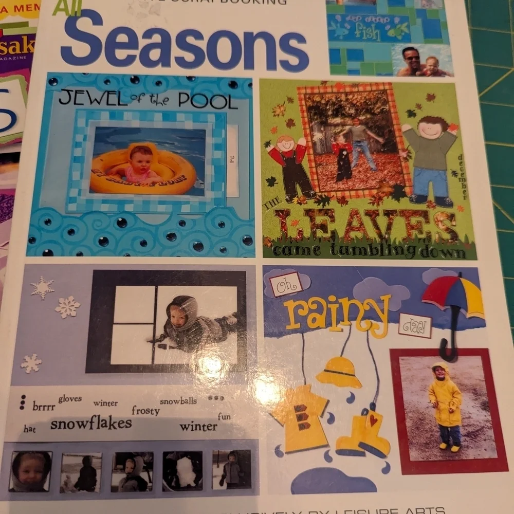 Scrapbook Pages - Blue and Yellow
